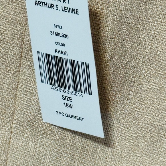 TAHARI ARTHUR S.LEVINE  2 piece Women’s pants suit Size 18W color Khaki … - Picture 4 of 6